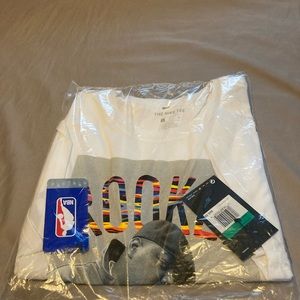 Brooklyn Nets + Notorious B.I.G. White NBA T-Shirt by Nike Sz XL NWT